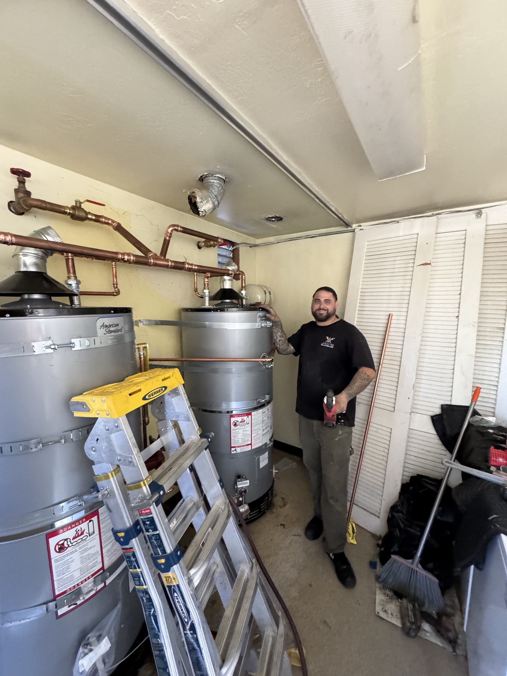 Justin Sheets, owner of Jay's Plumbing in San Rafael, CA
